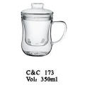 Clear Tall Drinking Glass Teapot for Ice Juice/Beverage/Tea/Water/Milk/Tableware Drinking Glass Pot